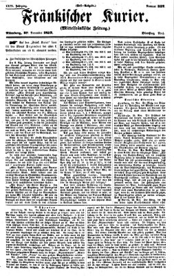 Fränkischer Kurier Dienstag 29. November 1859