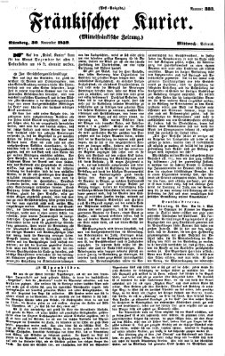 Fränkischer Kurier Mittwoch 30. November 1859