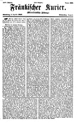 Fränkischer Kurier Donnerstag 1. Dezember 1859