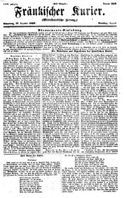 Fränkischer Kurier Samstag 17. Dezember 1859