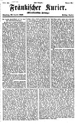 Fränkischer Kurier Freitag 23. Dezember 1859