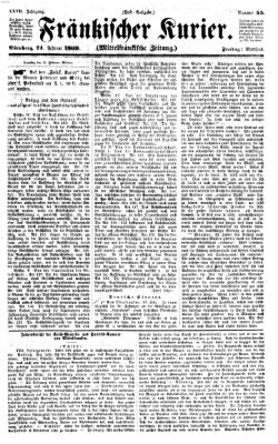 Fränkischer Kurier Freitag 24. Februar 1860