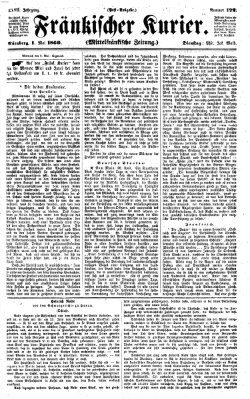 Fränkischer Kurier Dienstag 1. Mai 1860