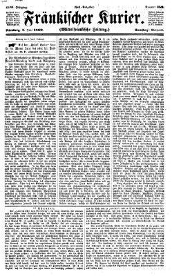 Fränkischer Kurier Samstag 2. Juni 1860