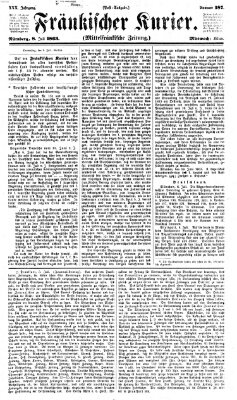 Fränkischer Kurier Mittwoch 8. Juli 1863