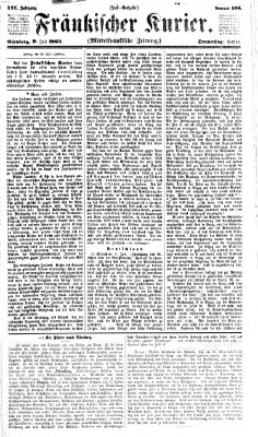 Fränkischer Kurier Donnerstag 9. Juli 1863