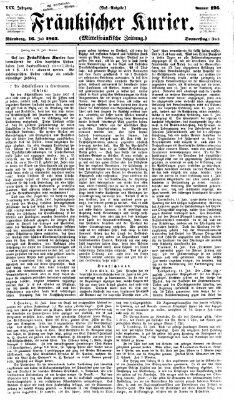 Fränkischer Kurier Donnerstag 16. Juli 1863