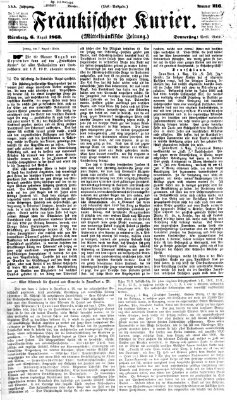 Fränkischer Kurier Donnerstag 6. August 1863