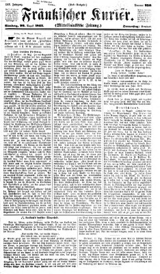 Fränkischer Kurier Donnerstag 20. August 1863