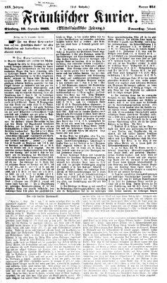 Fränkischer Kurier Donnerstag 10. September 1863