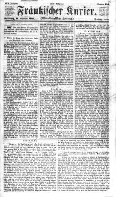 Fränkischer Kurier Freitag 11. September 1863