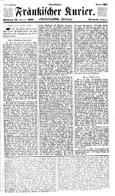 Fränkischer Kurier Mittwoch 16. September 1863