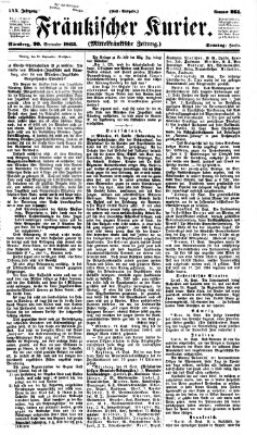 Fränkischer Kurier Sonntag 20. September 1863