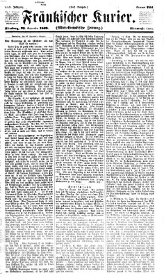 Fränkischer Kurier Mittwoch 23. September 1863