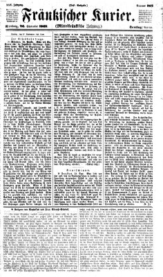 Fränkischer Kurier Samstag 26. September 1863