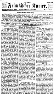 Fränkischer Kurier Sonntag 27. September 1863