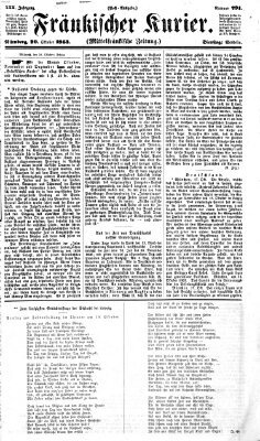 Fränkischer Kurier Dienstag 20. Oktober 1863