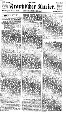 Fränkischer Kurier Samstag 14. November 1863