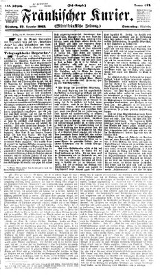 Fränkischer Kurier Donnerstag 19. November 1863