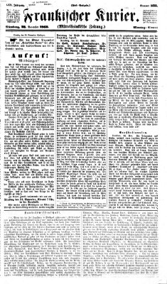 Fränkischer Kurier Montag 23. November 1863