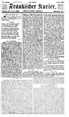 Fränkischer Kurier Mittwoch 25. November 1863