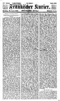 Fränkischer Kurier Mittwoch 23. Dezember 1863