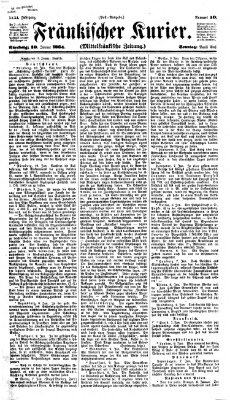 Fränkischer Kurier Sonntag 10. Januar 1864