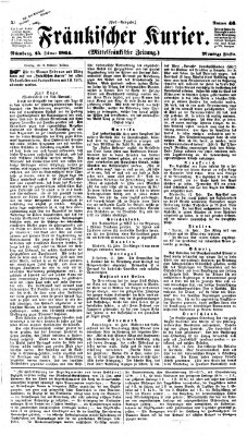 Fränkischer Kurier Montag 15. Februar 1864