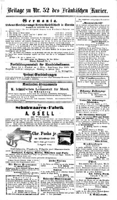 Fränkischer Kurier Sonntag 21. Februar 1864