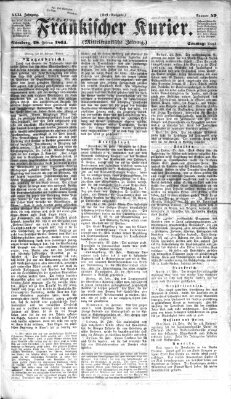 Fränkischer Kurier Sonntag 28. Februar 1864