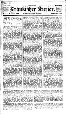 Fränkischer Kurier Donnerstag 1. September 1864