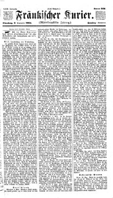 Fränkischer Kurier Samstag 3. September 1864