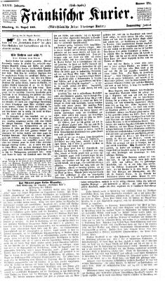 Fränkischer Kurier Donnerstag 23. August 1866