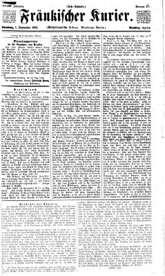 Fränkischer Kurier Samstag 1. September 1866