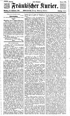 Fränkischer Kurier Sonntag 23. September 1866