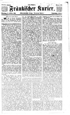 Fränkischer Kurier Donnerstag 25. Oktober 1866