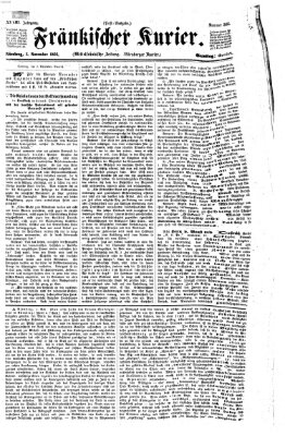 Fränkischer Kurier Samstag 3. November 1866