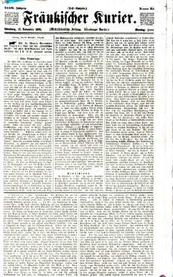 Fränkischer Kurier Montag 12. November 1866