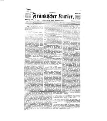 Fränkischer Kurier Mittwoch 12. Dezember 1866