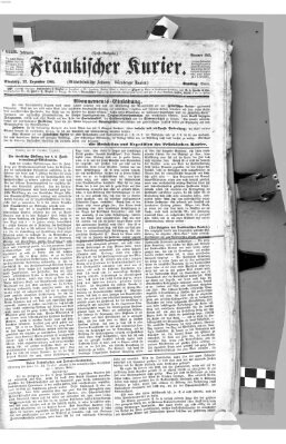 Fränkischer Kurier Samstag 22. Dezember 1866