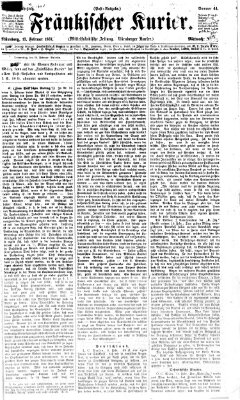 Fränkischer Kurier Mittwoch 13. Februar 1867