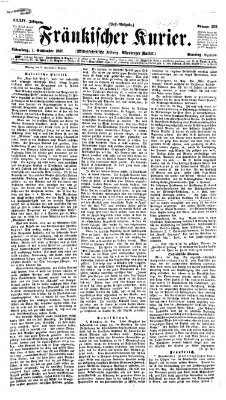 Fränkischer Kurier Sonntag 1. September 1867