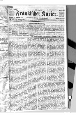 Fränkischer Kurier Freitag 27. September 1867