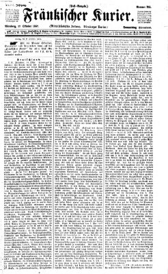 Fränkischer Kurier Donnerstag 17. Oktober 1867