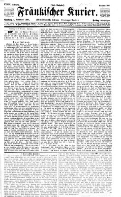 Fränkischer Kurier Freitag 1. November 1867