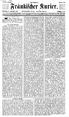 Fränkischer Kurier Dienstag 12. November 1867