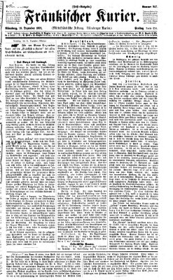 Fränkischer Kurier Freitag 13. Dezember 1867