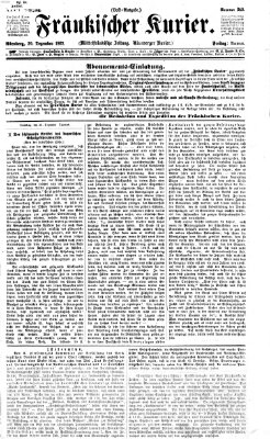 Fränkischer Kurier Freitag 20. Dezember 1867