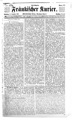 Fränkischer Kurier Samstag 21. Dezember 1867