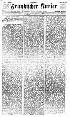 Fränkischer Kurier Montag 10. Februar 1868